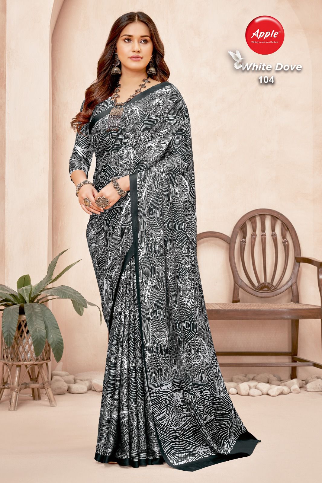 White Dove Vol 1 By Apple Daily Wear Sarees Catalog